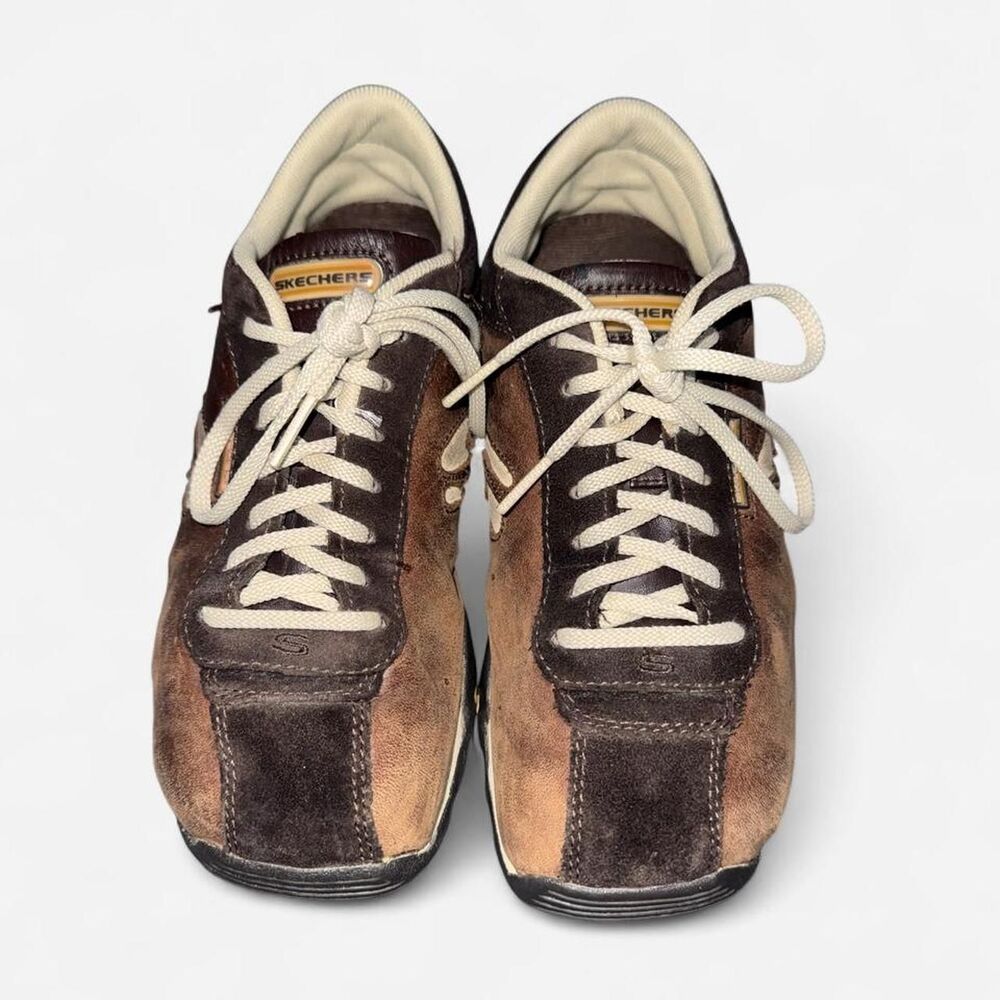 Sketchers Brown Lace Up Bowling Shoe Sneakers Retro Y2K, Size 6
